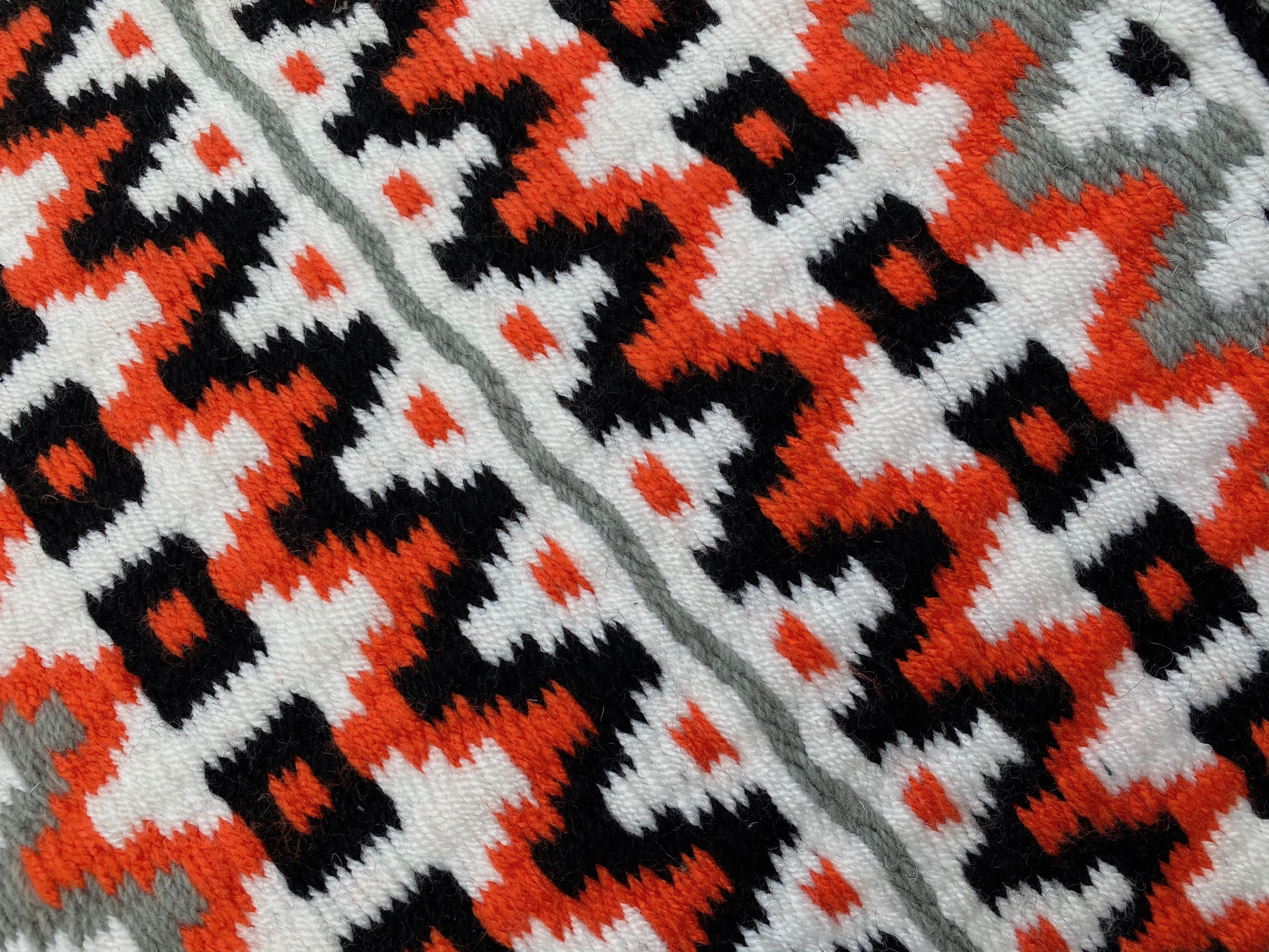 For Sale: Unique Orange, White, Grey, and Black Collection 33 Design Saddle Blanket 